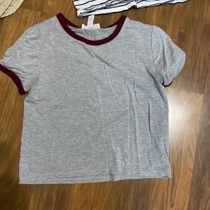 T shirt a little cropped but not a lot